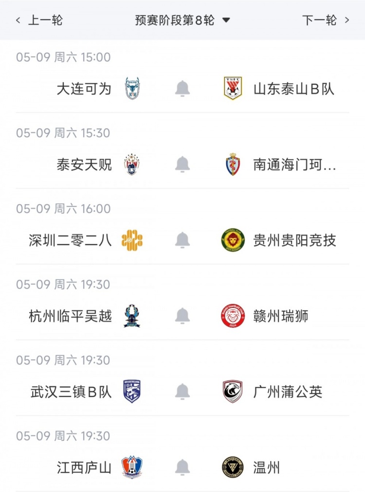 海港B队北区稳坐头名 贵州贵阳客场绝杀登顶南区
